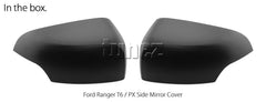 Ford Ranger T6 PX MK1 MK2 MK3 2012-2020 Matte Black Side Mirror Lamp Cover
