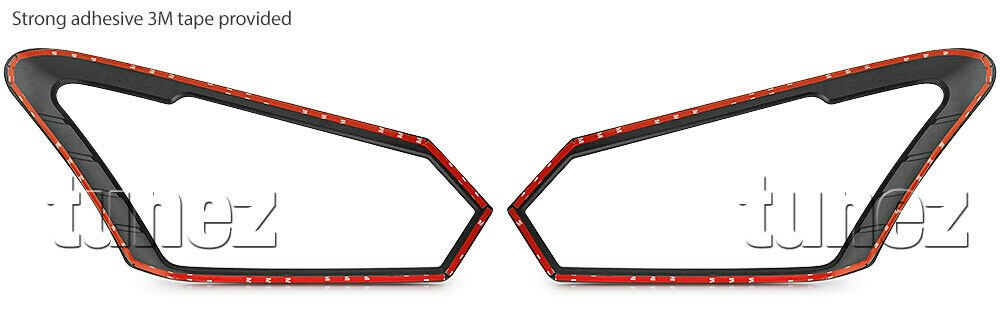 Matt Black Front Tail Rear Light Head Lamp Cover Isuzu D-Max DMax RT85 2017 2018