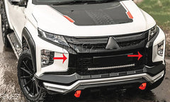 Bumper Chrome Cover Guard For Mitisubishi Triton MR 2019-2021 Matt Black