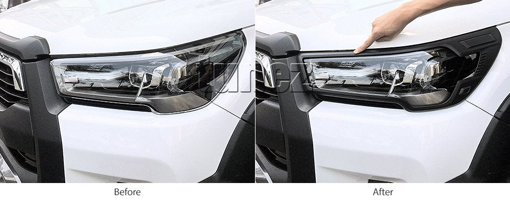 Headlight Head Light Lamp Cover For Toyota Hilux Mk3 2020 2021 2022 SR5 Rogue