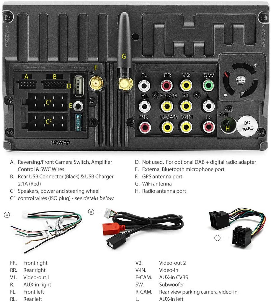 7 Inches Indash Android Car Audio MP3 MP4 GPS MirrorLink USB SD Player Replacement for Great Wall V200, V240 (Year 2009-2014), Steed cab Chassis (Year 2016-2021) Stereo Radio Head Unit