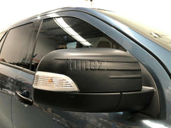 Matte Matt Carbon Black Mirror Cover Ford Ranger Everest PX T6 MK2 MK1 Wildtrak