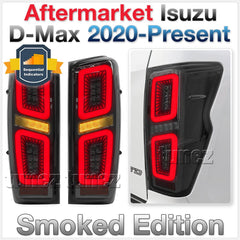 Smoke Black Sequential LED Tail Lights Lamp for Isuzu D-Max DMax 2021 2022