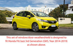 Window Door Visor Weathershield Weather Shield For Honda Jazz Fit GK5 2015