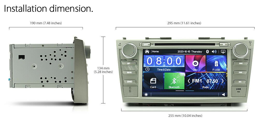 8" Car DVD USB Player For Toyota Aurion Camry Stereo Radio Head Unit ACV40R