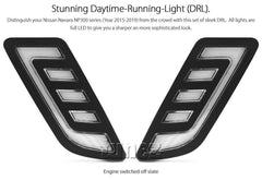 Grill Grille LED Daytime Running Light DRL For Nissan Navara D23 NP300 RX DX