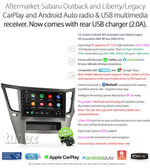 Apple CarPlay Android Auto For Subaru Outback Legacy 2010-2013 Stereo Radio MP3