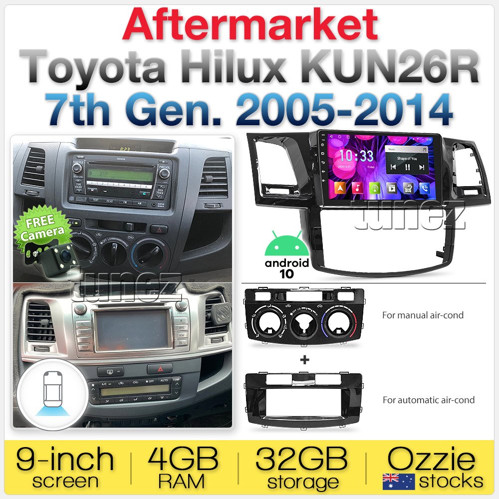 Apple CarPlay Android Auto Stereo Radio For Toyota Hilux 2006-2013 MP3 MP4 GPS