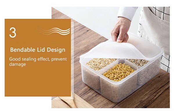 Food Fruit Ingredients Reusable Storage Box Transparent Container Kitchen Lids
