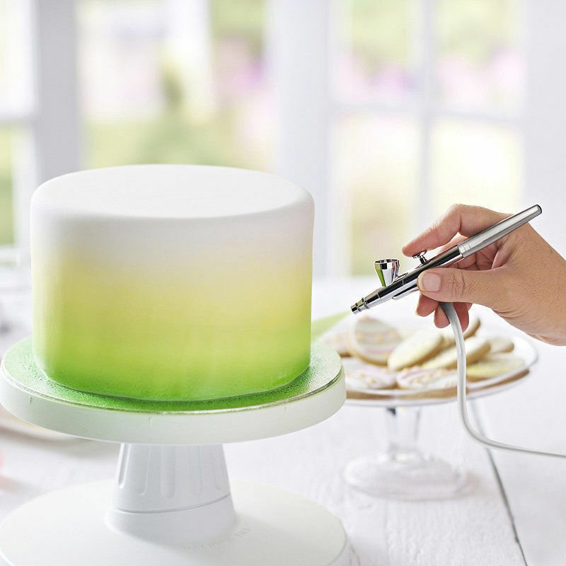 Cake Art Craft Decorating Airbrush and Compressor Kit Spray Gun 25 psi 1.8 bar