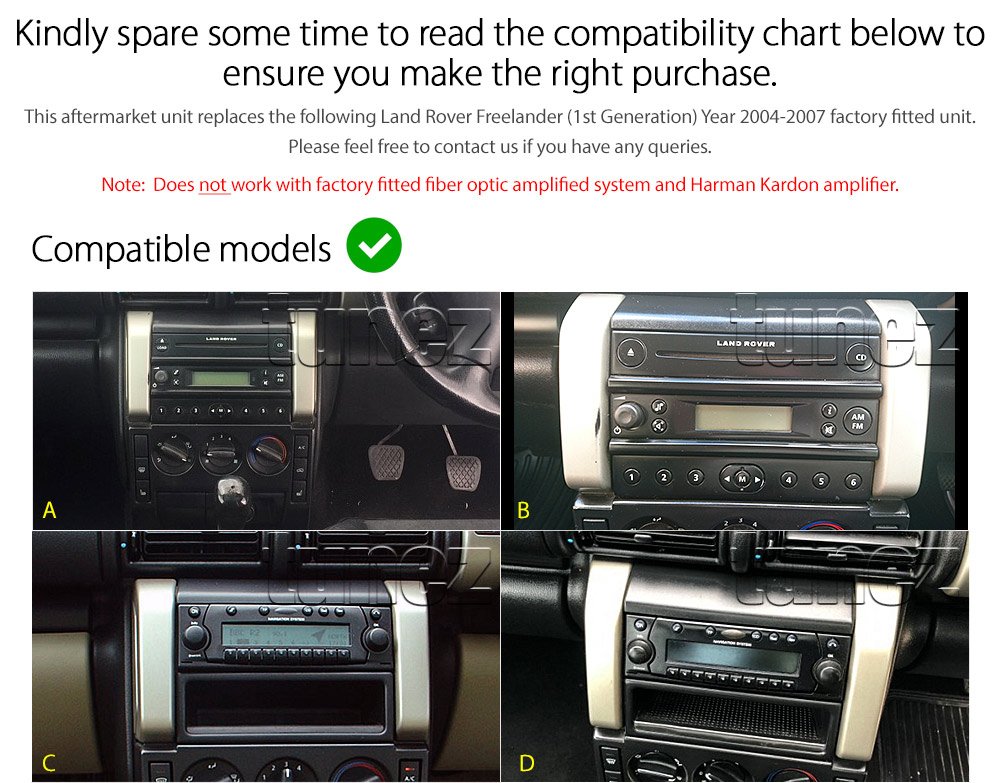 Car DVD Player Land Rover Freelander 1 L314 Stereo Radio USB MP3 Facia Kit ISO