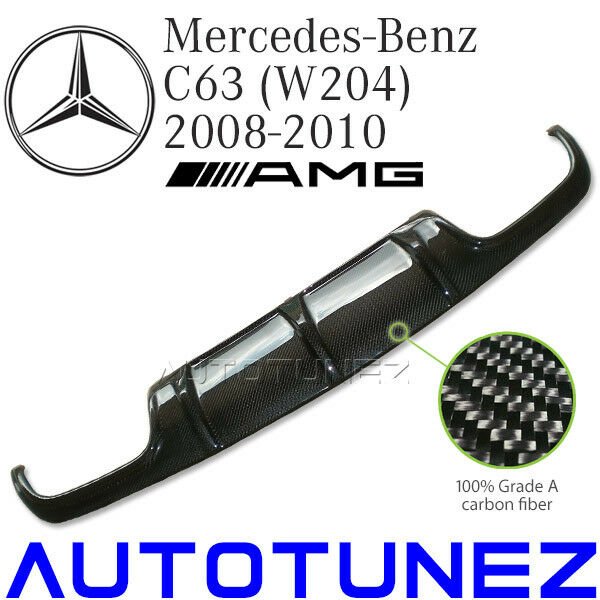 Carbon Fiber Rear Diffuser For Mercedes Benz C63 AMG W204 Sedan 2008 2009 2010