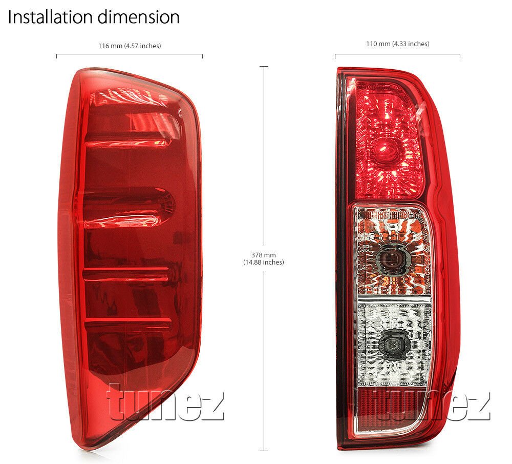 Replacement Set Pair Rear Tail Lights For Nissan Navara D40 2005-2015 RX ST ST-X