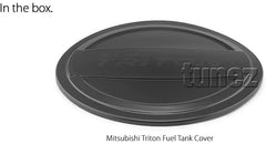 Petrol Gas Fuel Tank Door Cap Black Cover Car Compatible with Mitsubishi Triton MQ Year 2015-2018