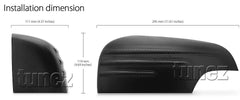 Matte Matt Carbon Black Mirror Cover Ford Ranger Everest PX T6 MK2 MK1 Wildtrak