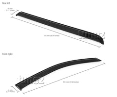 Window Door Visor Weather Shield For Nissan Navara NP300 D23 2015-2020 Ute