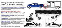 4 Meter Suzi Coil Trailer Cable 4PIN Connectors For Truck Trailer Caravan Towing