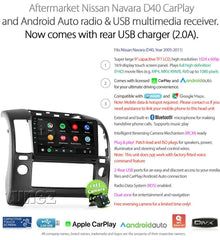 Apple CarPlay Android Auto For Nissan Navara D40 Radio Stereo MP3 ST STX RX