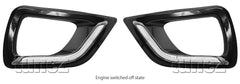 LED Daytime Running Light DRL For Nissan Navara NP300 D23 Fog Lamp Glossy Black