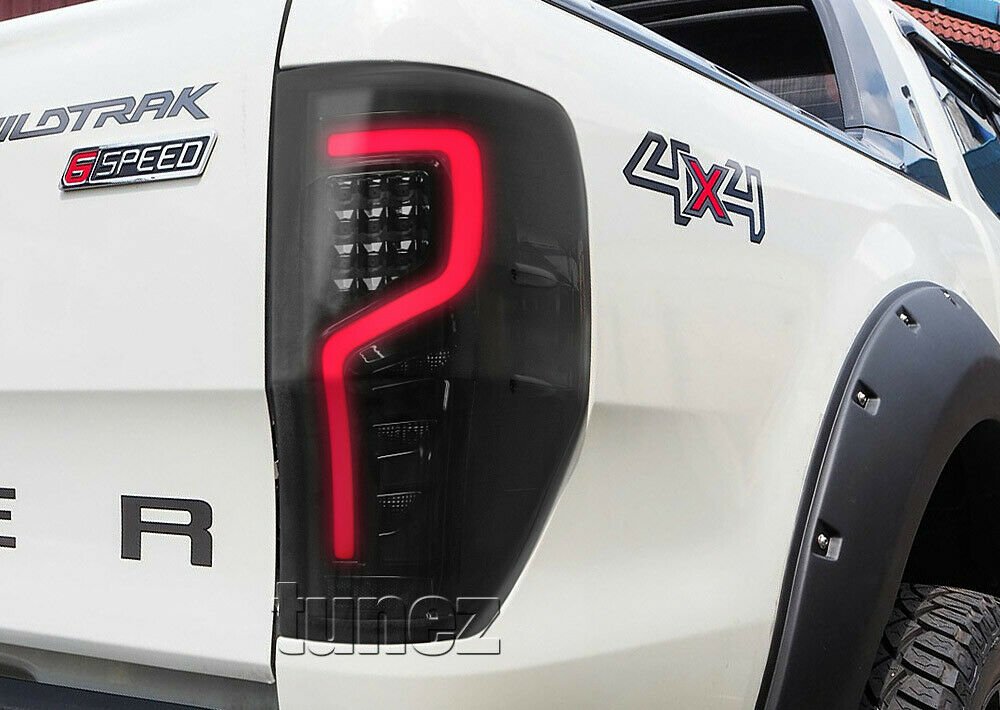LED Smoked Sequential Rear Tail Lights Lamp For Ford Ranger PX T6 Wildtrak