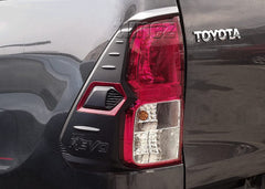 Front Tail Rear Light Lamp Cover Compatible With Toyota Hilux GUN1 2016-2020 TRD Black & Red