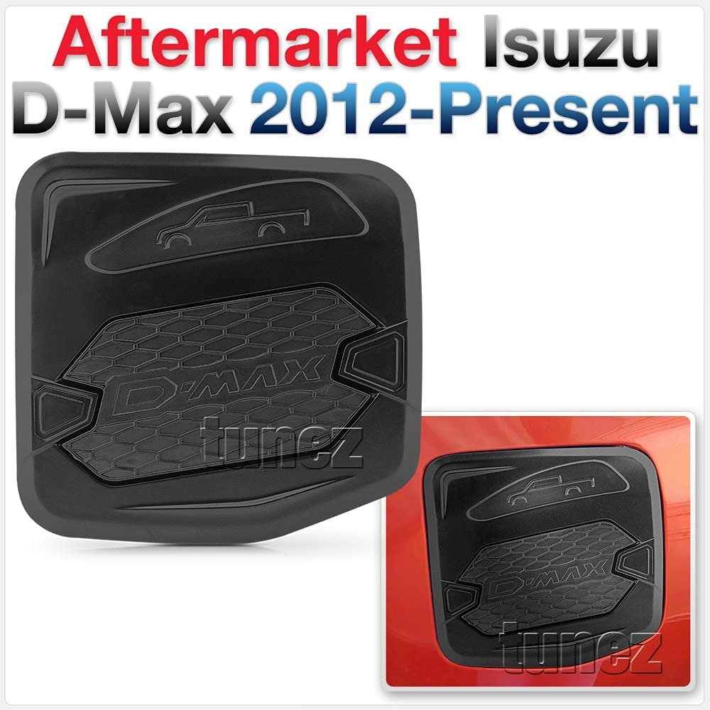 Petrol Gas Fuel Tank Door Cap Black Cover Car Compatible with Isuzu DMax D-Max RT50 RT85 Year 2012-2019