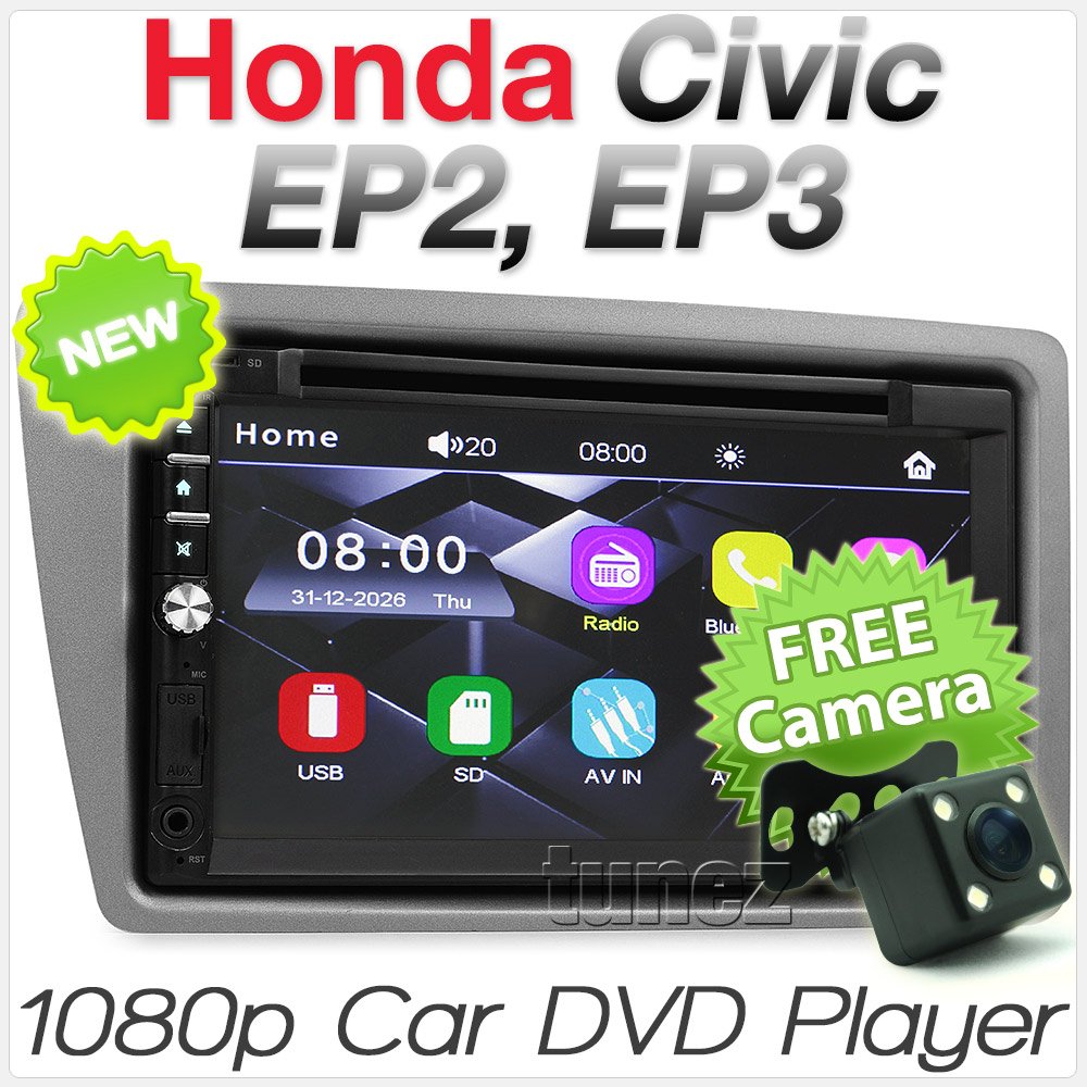 Car DVD MP3 Player Honda Civic EP2 EP3 EP4 Fascia Kit USB CD Radio Stereo ISO
