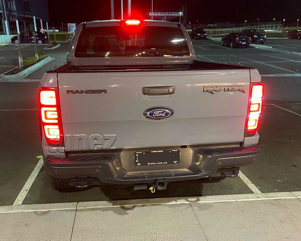 Smoked LED Tail Rear Lamp Lights For Ford Ranger Raptor 2018 2019 2020 ...