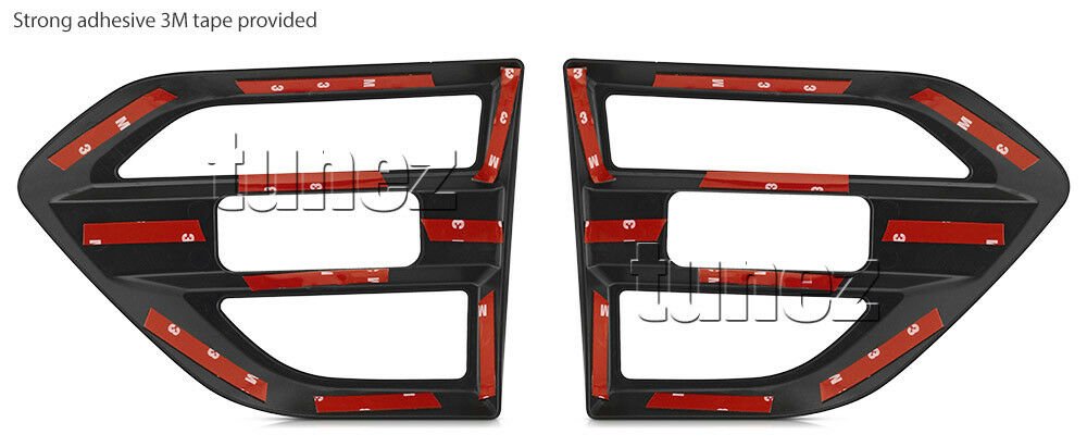 Ford Ranger PX MK2 T6 2015 2016 Matte Matt Black Side Vent Mirror Cover M-Sport