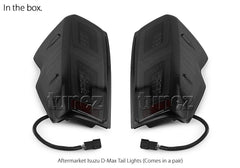 Smoke Black Sequential LED Tail Lights Lamp for Isuzu D-Max DMax 2021 2022