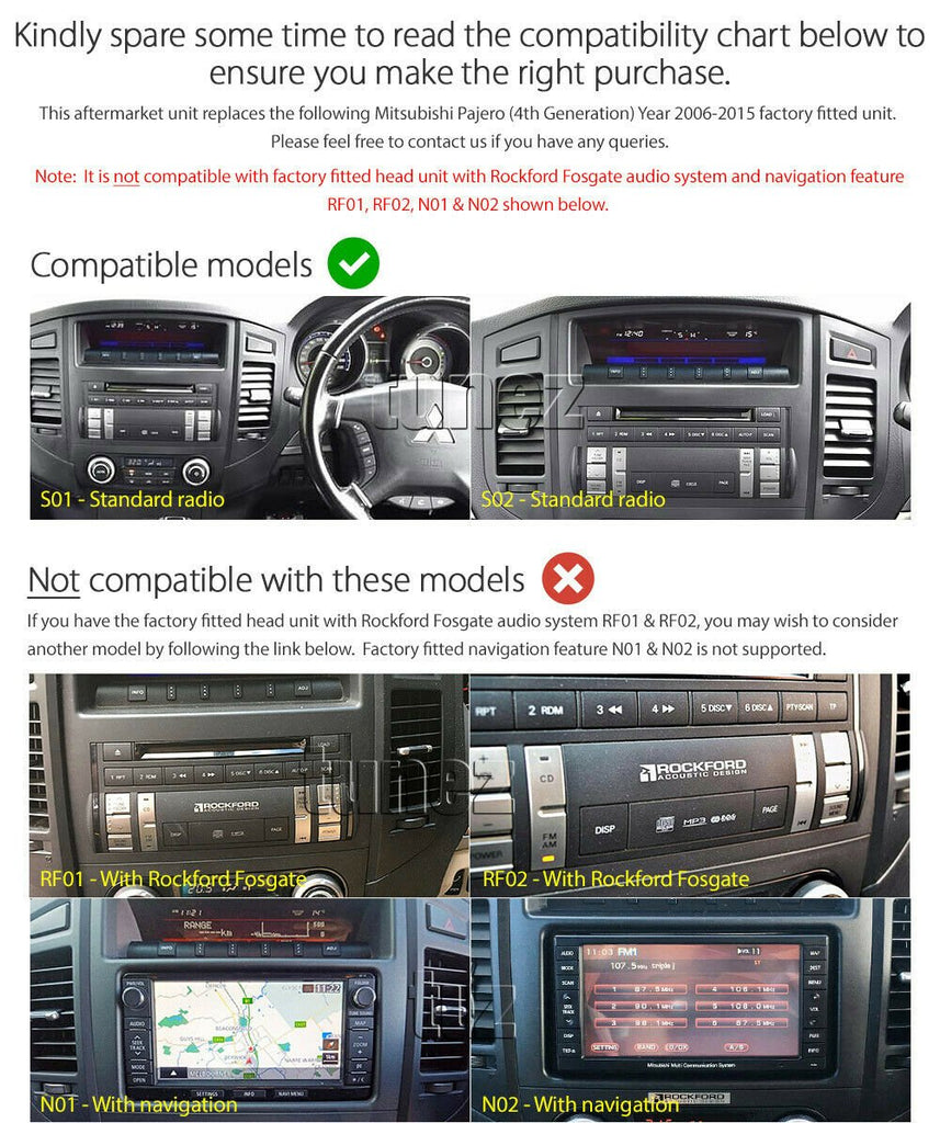 Android Car MP3 Player For Mitsubishi Pajero 2006-2015 Stereo Radio Fascia GPS