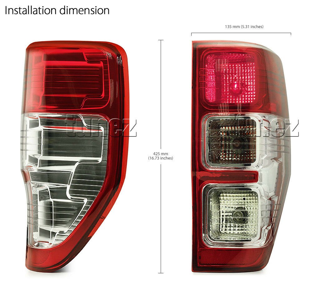 #1 Ford Ranger T6 PX '12-'19 Ute Replacement Rear Tail Light Lamp Pair LH+RH New