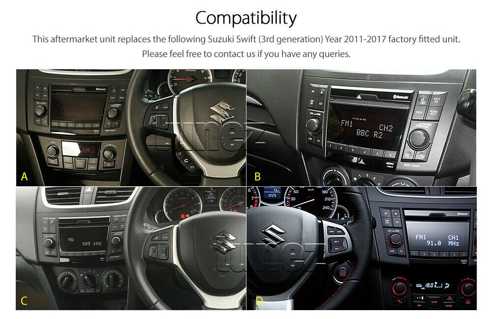 9" Android Car MP3 Player Suzuki Swift 2013 2014 2015 FZ Radio Stereo MP4 GPS