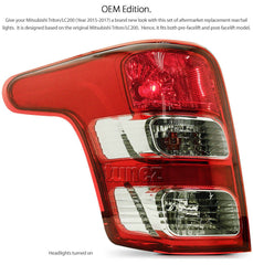Left Side Replacement Rear Tail Light Lamp Mitsubishi Triton LC200 MQ 2017 2018