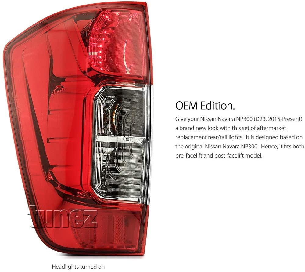 LEFT Side Replacement Tail Rear Lamp Light For Nissan NP300 Navara D23 DX RX ST ST-X Left-Hand-Side Tail Light With Bulb & Globe