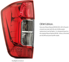 LEFT Side Replacement Tail Rear Lamp Light For Nissan NP300 Navara D23 DX RX ST ST-X Left-Hand-Side Tail Light With Bulb & Globe