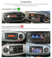Car Android MP3 Player GPS For Toyota Yaris XP130 2012-2017 Stereo Radio Fascia