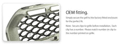 Matt Black Grille For Ford Ranger Wildtrak MK3 T6 PX Matte Grill Front Mesh
