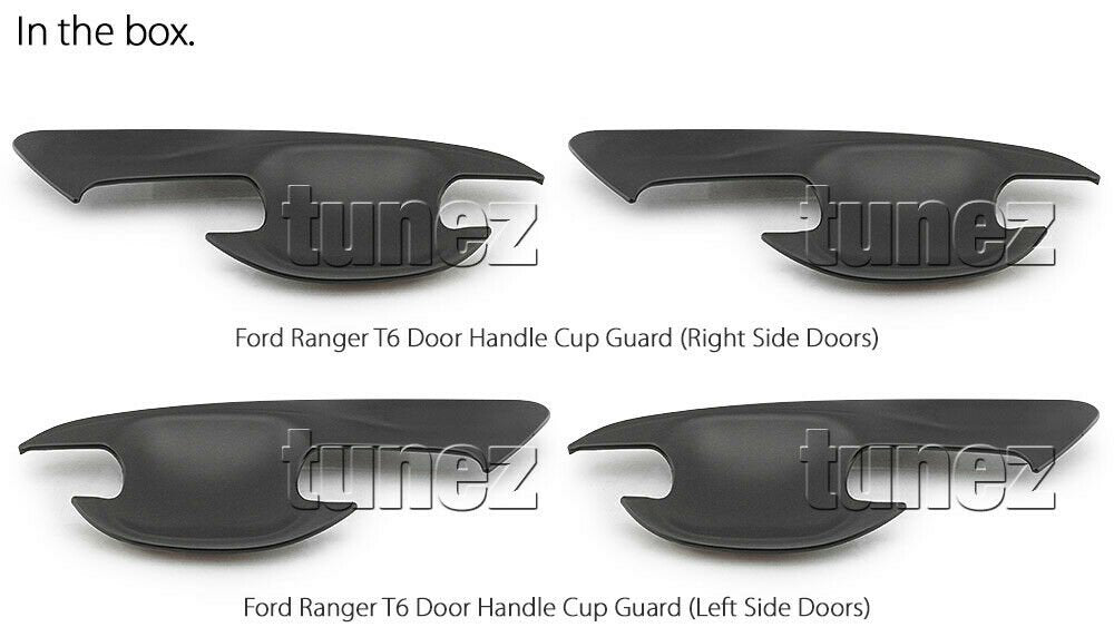 Matt Door Handle Cup Guard Cover For Ford Ranger T6 PX3 MK1 MK2 MK3 XL XLT