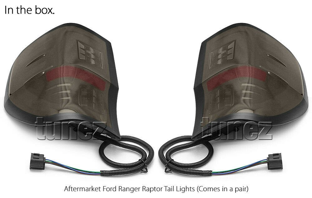 NEW Smoked LED Tail Rear Lamp Lights For Ford Ranger Raptor 2018 2019 F150