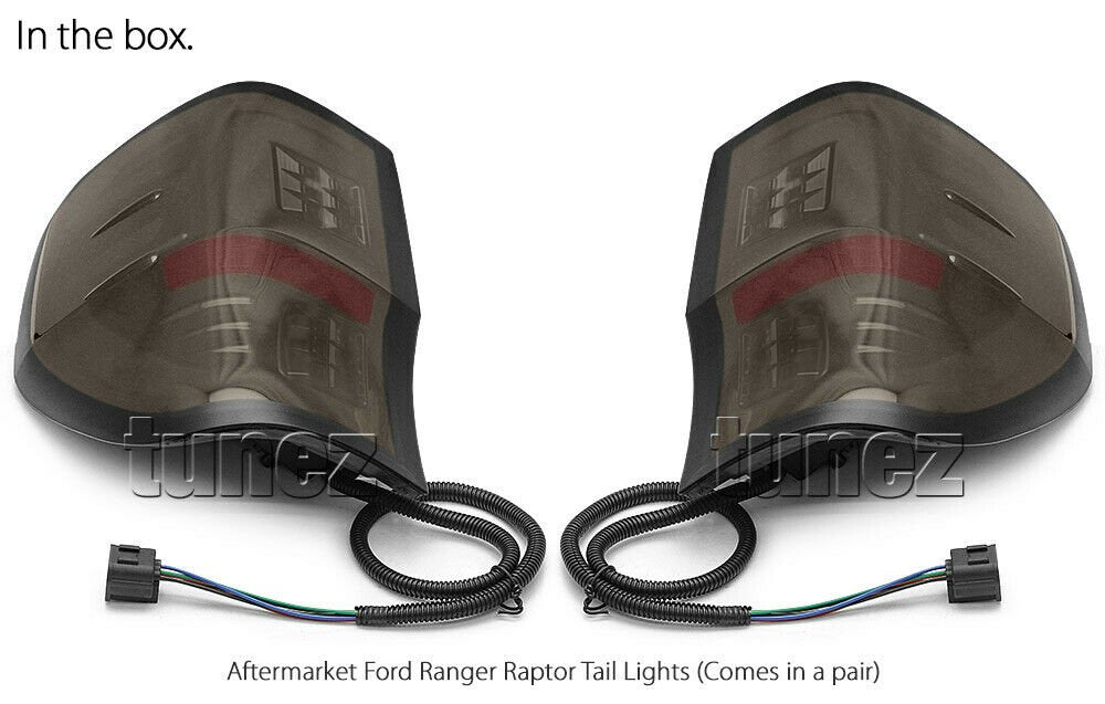 NEW Smoked LED Tail Rear Lamp Lights For Ford Ranger Raptor 2018 2019 ...