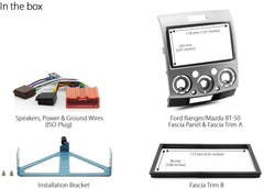 Trim Facia Kit Fascia Dash Panel Double-DIN Compatible with Ranger PJ PK Year 2006-2011 and BT-50 UN Year 2006-2011