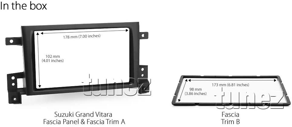 Suzuki Grand Vitara JB 2005-2016 Fascia Facia Kit Double 2-DIN Dash Panel Trim