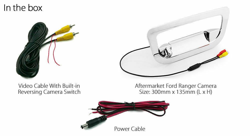 Ford Ranger T6 PX Reverse Rear View Parking Backup Camera Trunk Handle Cover Car
