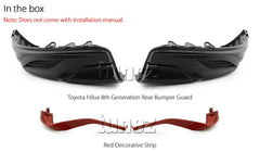 Rear Bumper Guard Cover Cladding ABS For Toyota Hilux GUN1 AN120 AN130 SR TRD