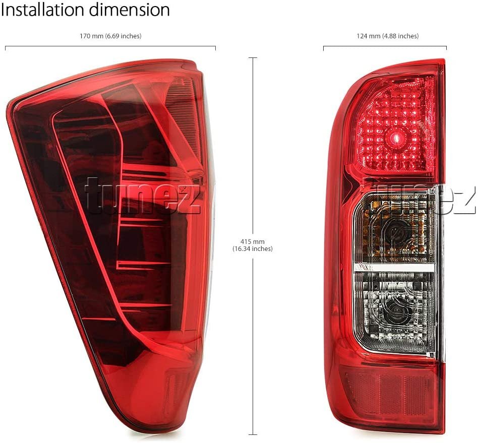 LEFT Side Replacement Tail Rear Lamp Light For Nissan NP300 Navara D23 DX RX ST ST-X Left-Hand-Side Tail Light With Bulb & Globe