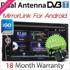 MirrorLink Double 2 DIN Car DVD GPS Digital TV DVB-T MPEG-4 Player Radio USB