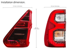 LEFT Side Replacement Tail Rear Lamp Light For Toyota Hilux 2015-2022 SR5 SR