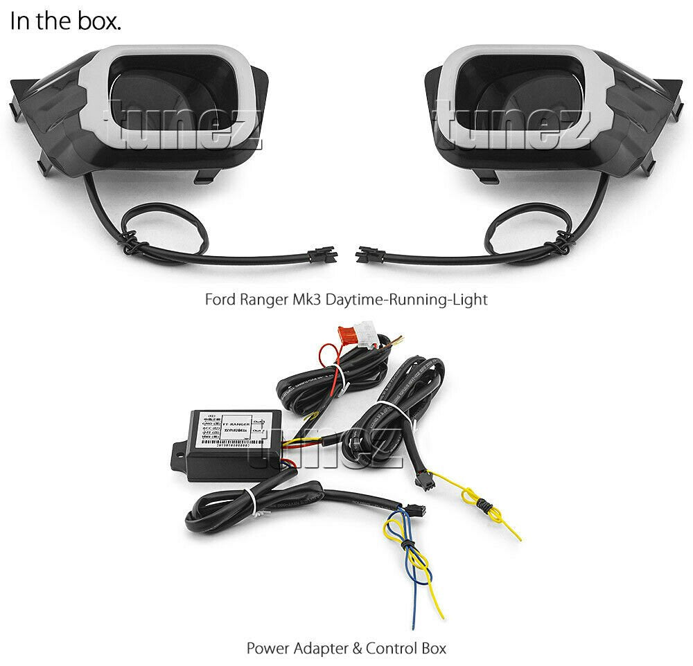 NEW LED DRL Daylight Ford Ranger T6 PX MK3 2019 2020 Fog Lamp Kit Turn Signal