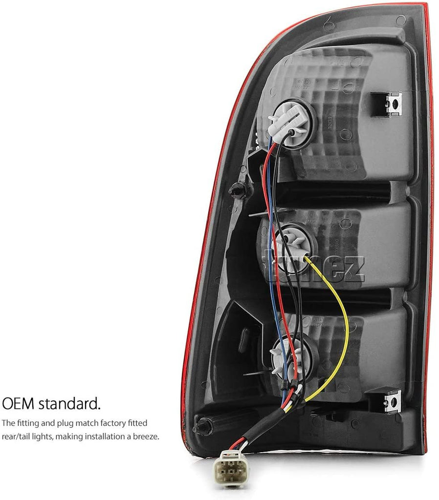 NEW Right Side Tail Light Rear Lamp for Toyota Hilux 7th Generation AN10 AN20 AN30 KUN26R SR SR5 Workmate 2004-2015 Replacement Right-Hand-Side Tail Lamps With Bulbs & Globe Facelift Edition